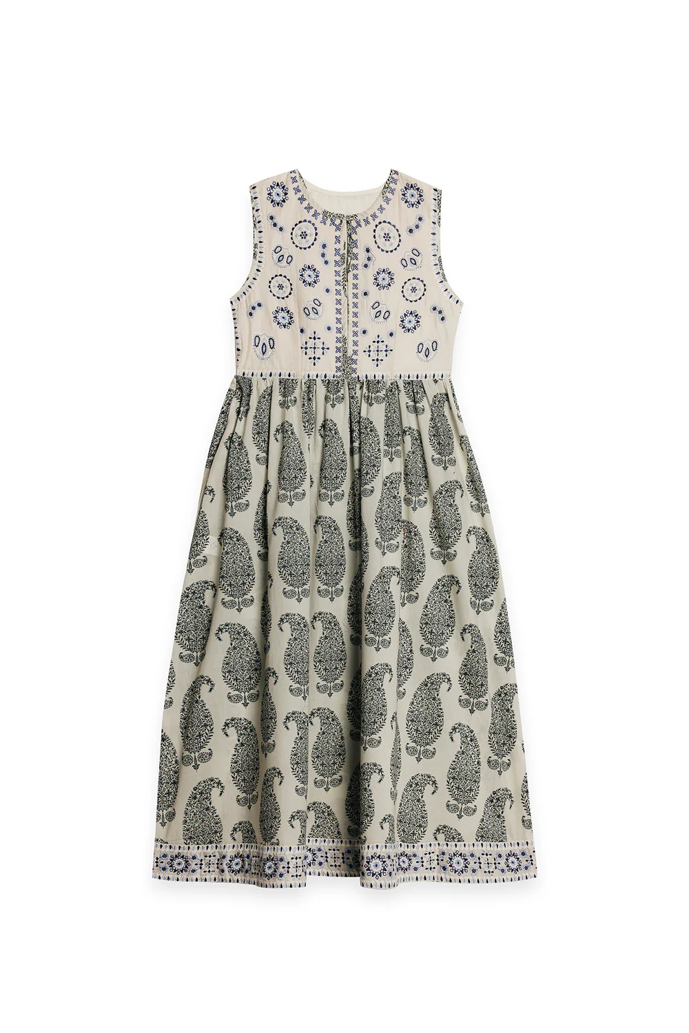 Sleeveless Geometric & Paisley Dress - Image 12
