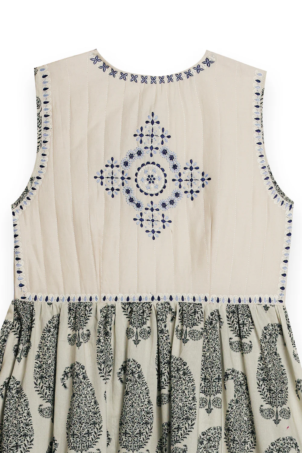 Sleeveless Geometric & Paisley Dress - Image 13