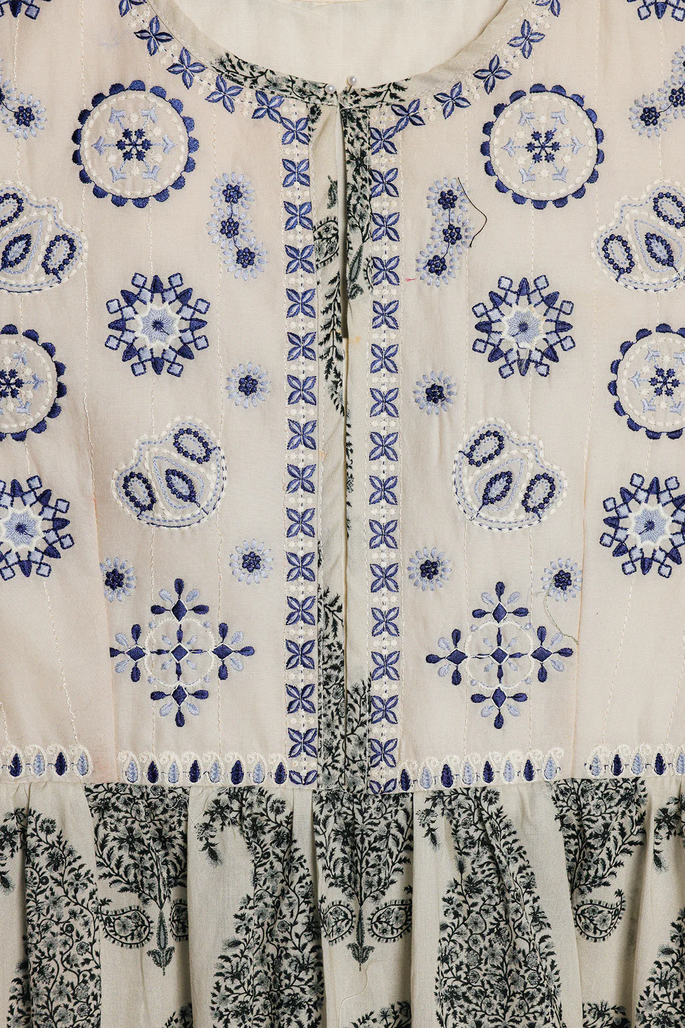 Sleeveless Geometric & Paisley Dress - Image 11