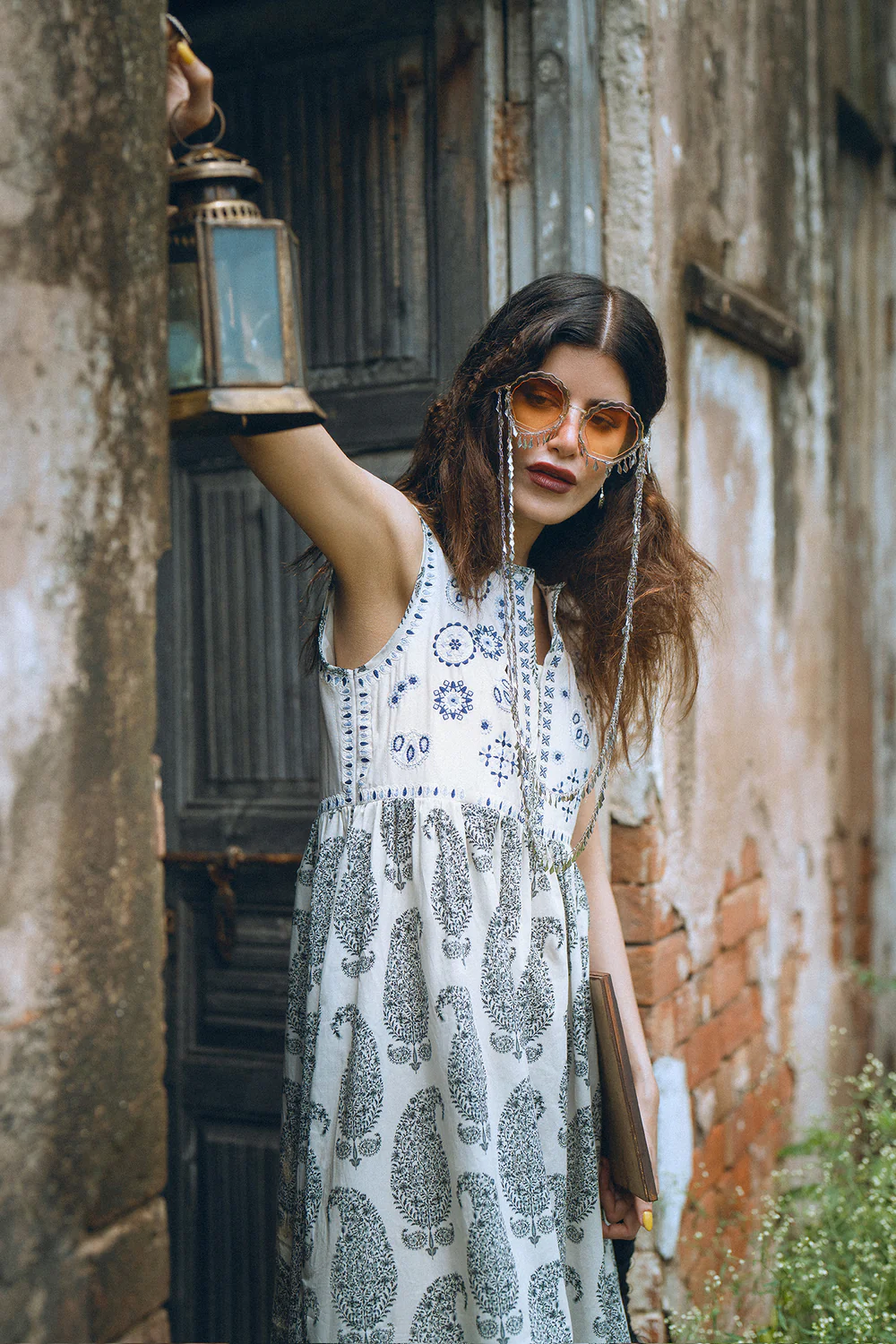 Sleeveless Geometric & Paisley Dress - Image 2